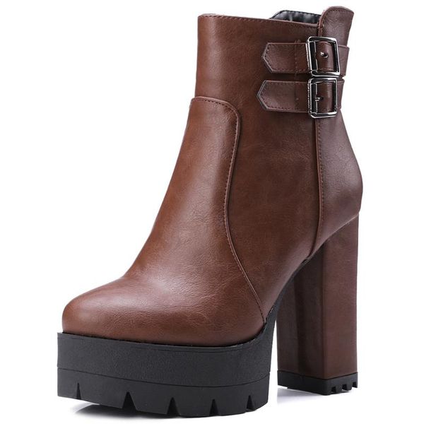 boots karin wholesale brand shoes women trendy paltform thick high heels big size 42 buckle straps zip up ankle booties, Black
boots karin wholesale brand shoes women trendy paltform thick high heels big size 42 buckle straps zip up ankle booties, Black