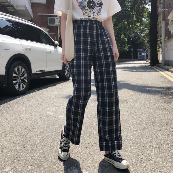 women's pants & capris vintage plaid women korean pockets high elastic waist casual summer streetwear harem pantalon femme trousers, Black;white
women's pants & capris vintage plaid women korean pockets high elastic waist casual summer streetwear harem pantalon femme trousers, Black;white