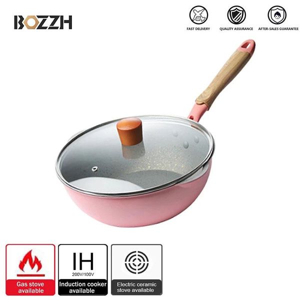 pans bozzh aluminum alloy frying pan maifan stone wok with handle and lid japanese style non-stick heat resistant cooker cooking
pans bozzh aluminum alloy frying pan maifan stone wok with handle and lid japanese style non-stick heat resistant cooker cooking