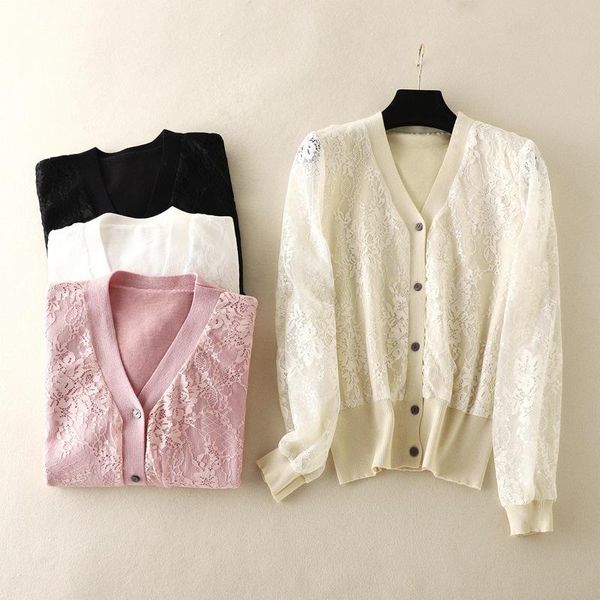 women's knits & tees singreiny design lace knitted cardigan women elegant sweet french casual loose sweater autumn korean streetwear ou, White
women's knits & tees singreiny design lace knitted cardigan women elegant sweet french casual loose sweater autumn korean streetwear ou, White