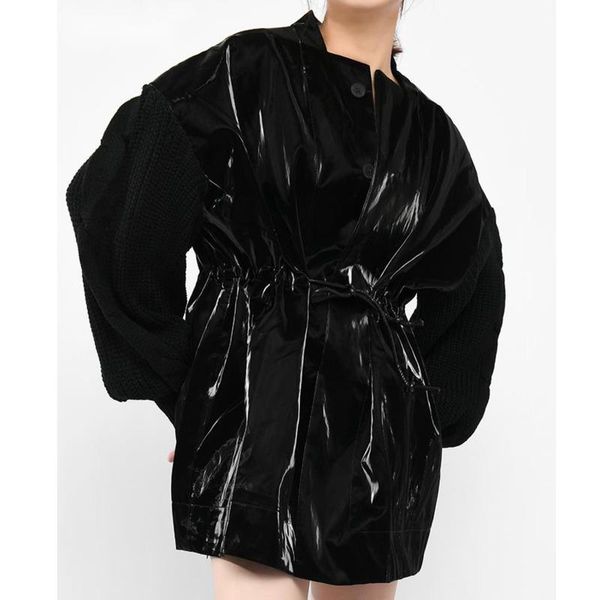 women's jackets liscn loose fit knitting spliced big size jacket stand collar long sleeve women coat fashion spring autumn 2021 xy210, Black;brown
women's jackets liscn loose fit knitting spliced big size jacket stand collar long sleeve women coat fashion spring autumn 2021 xy210, Black;brown