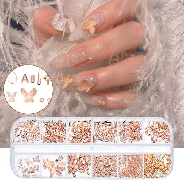 nail art decorations 1 box rose gold flatback beads rhinestones studs metal rivet jewelry gems charms manicure accessories, Silver;gold
nail art decorations 1 box rose gold flatback beads rhinestones studs metal rivet jewelry gems charms manicure accessories, Silver;gold