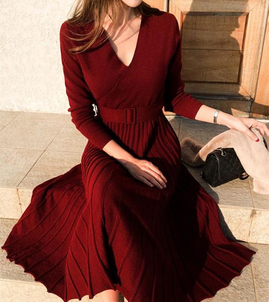 casual dresses women knitted dress spring elegant autumn office lady long sleeve v-neck thin waist sashes frilled femme maxi, Black;gray
casual dresses women knitted dress spring elegant autumn office lady long sleeve v-neck thin waist sashes frilled femme maxi, Black;gray