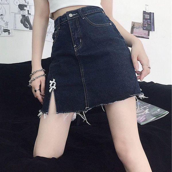 skirts houzhou harajuku vintage denim skirt women black side split bow high waist a-line mini summer japanese kawaii streetwear
skirts houzhou harajuku vintage denim skirt women black side split bow high waist a-line mini summer japanese kawaii streetwear