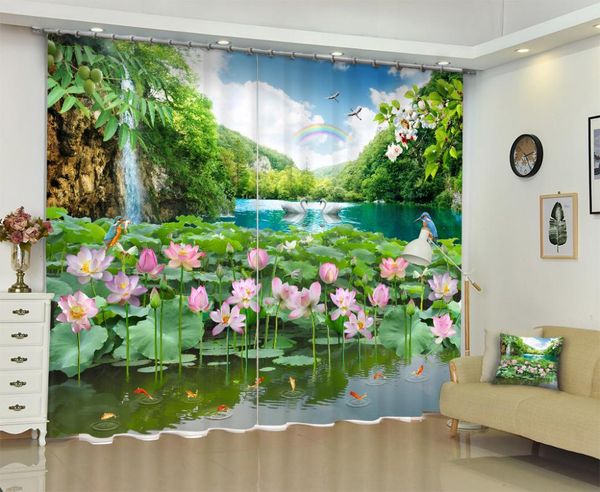 curtain & drapes creative planting lotus pond scenery after the rain home textile luxury window 3d sunshade customize size
curtain & drapes creative planting lotus pond scenery after the rain home textile luxury window 3d sunshade customize size