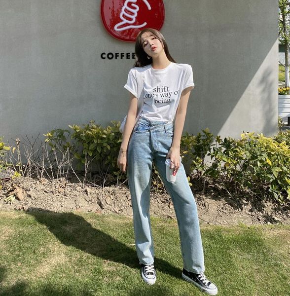 spring straight wide leg jeans korean style vintage irregular high waist mom streetwear casual baggy denim trousers women's, Blue
spring straight wide leg jeans korean style vintage irregular high waist mom streetwear casual baggy denim trousers women's, Blue