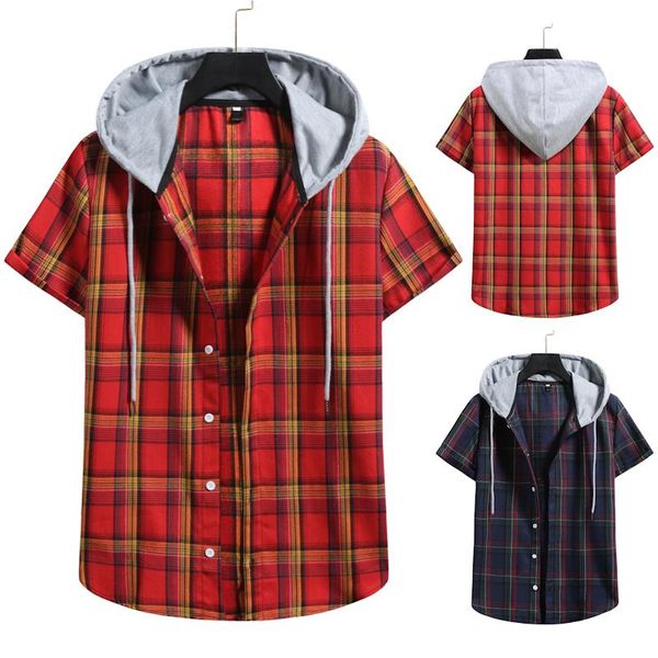 summer men hooded shirts short-sleeved casual shirt men's, White;black
summer men hooded shirts short-sleeved casual shirt men's, White;black