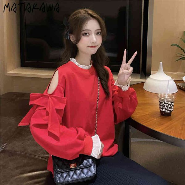 matakawa off-shoulder woman sweatshirt spring bowknot o-neck hoodie korean casual loose hoodies women 210513, Black
matakawa off-shoulder woman sweatshirt spring bowknot o-neck hoodie korean casual loose hoodies women 210513, Black