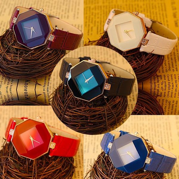 wristwatches women watches gem cut geometry crystal leather quartz wristwatch fashion dress watch ladies gifts clock relogio feminino 5 colo, Slivery;brown
wristwatches women watches gem cut geometry crystal leather quartz wristwatch fashion dress watch ladies gifts clock relogio feminino 5 colo, Slivery;brown