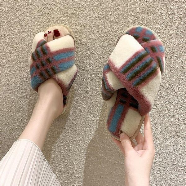 slippers cotton women's plush clothing cross opening household floor warm autumn 2021, Black
slippers cotton women's plush clothing cross opening household floor warm autumn 2021, Black