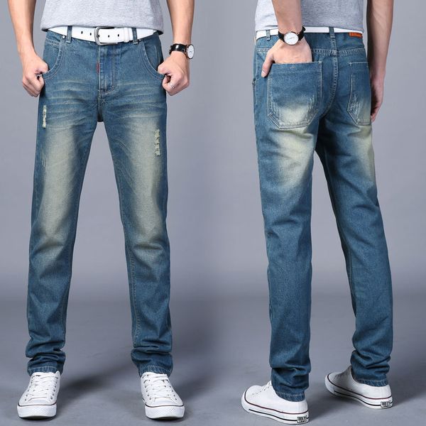 men's jeans ultra-thin jeans men's summer thin loose straight trousers ice silk korean trend casual pants bici, Blue
men's jeans ultra-thin jeans men's summer thin loose straight trousers ice silk korean trend casual pants bici, Blue