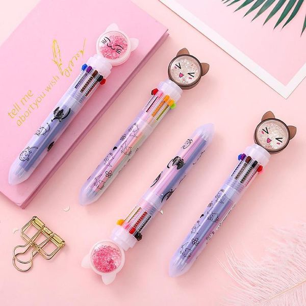 ballpoint pens 10 color flash drilling cat pen creative multicolor ten-color office for writing stationery h4p9, Blue;orange
ballpoint pens 10 color flash drilling cat pen creative multicolor ten-color office for writing stationery h4p9, Blue;orange