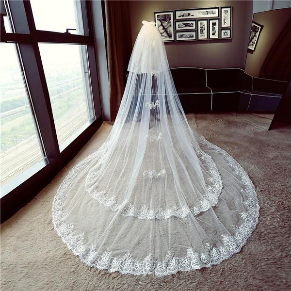 bridal veils h&s two layers cathedral wedding veil long 3meters length lace edge with comb and bow accessories, Black
bridal veils h&s two layers cathedral wedding veil long 3meters length lace edge with comb and bow accessories, Black