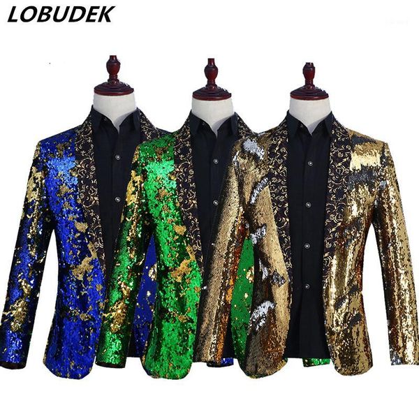 sparkly sequins 6 colors blazers coat men stage costume fashion jacket outerwear prom singer host clothing, White;black
sparkly sequins 6 colors blazers coat men stage costume fashion jacket outerwear prom singer host clothing, White;black