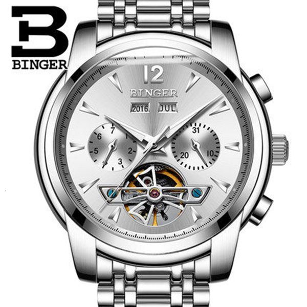 real switzerland binger brand men self-wind waterproof full steel automatic mechanical male light-turning white pointer fashion watch, Slivery;brown
real switzerland binger brand men self-wind waterproof full steel automatic mechanical male light-turning white pointer fashion watch, Slivery;brown