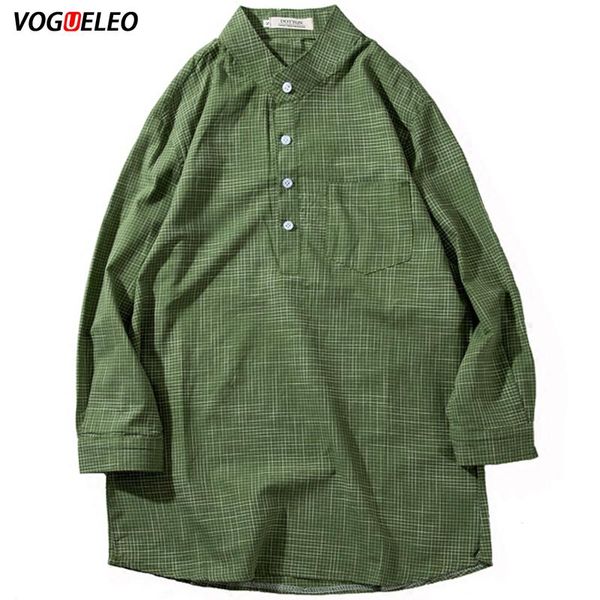 men's casual shirts vogueleo linen shirt men retro plaid three quarter sleeve size s-2xl stand collar summer fashion clothing, White;black
men's casual shirts vogueleo linen shirt men retro plaid three quarter sleeve size s-2xl stand collar summer fashion clothing, White;black