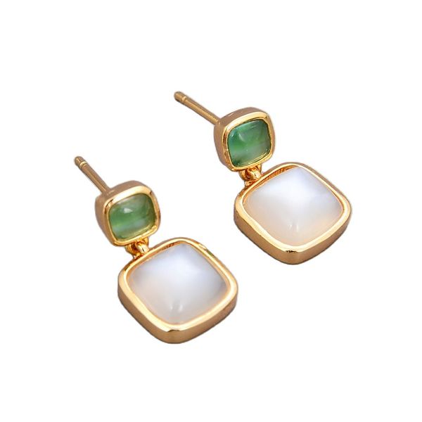 guaiguai jewelry square white green cat eye dangle stud earrings handmade for women real gems stone lady fashion jewellry, Silver
guaiguai jewelry square white green cat eye dangle stud earrings handmade for women real gems stone lady fashion jewellry, Silver