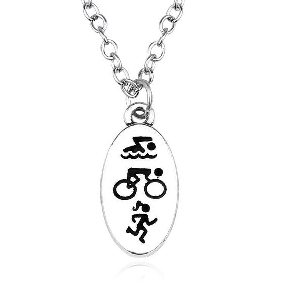 trendy triathlon swim bike run pendant necklace creative men's women's fashion accessories jewelry gift for sports enthusiasts nec, Silver
trendy triathlon swim bike run pendant necklace creative men's women's fashion accessories jewelry gift for sports enthusiasts nec, Silver