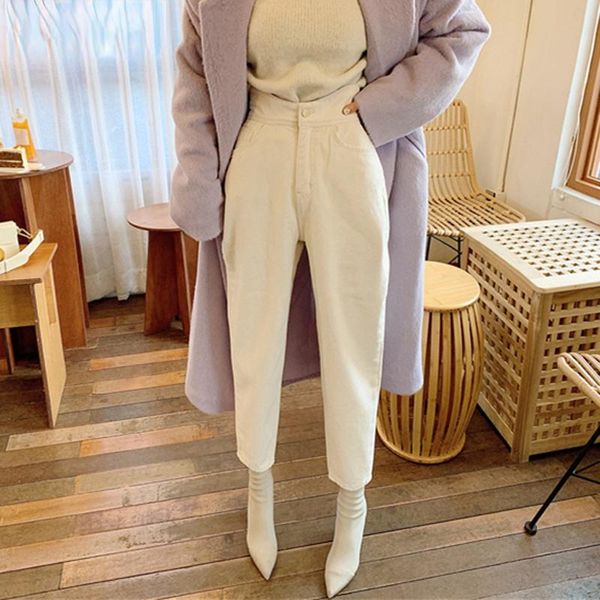 women's jeans women harem pants fashion high waist loose white denim female buttons trousers spring 2021 streetwear, Blue
women's jeans women harem pants fashion high waist loose white denim female buttons trousers spring 2021 streetwear, Blue
