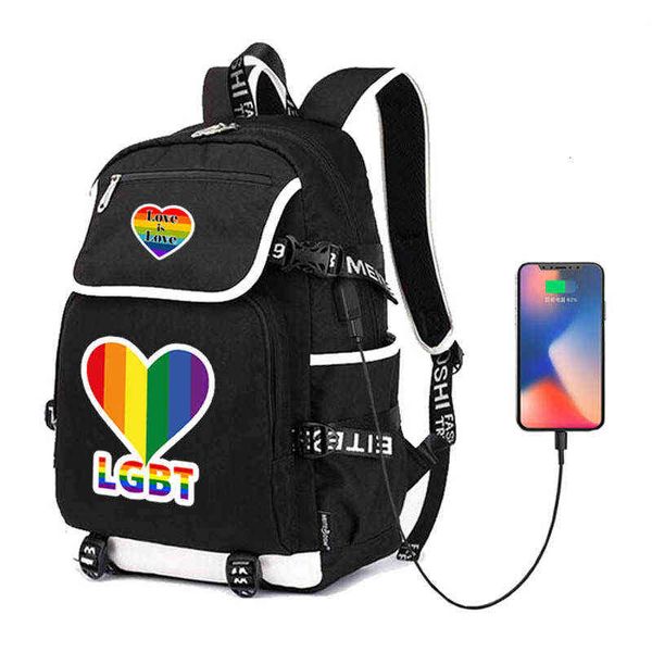 lgbt rainbow backpack usb charging student backpack computer bag korean college style schoolbag
lgbt rainbow backpack usb charging student backpack computer bag korean college style schoolbag