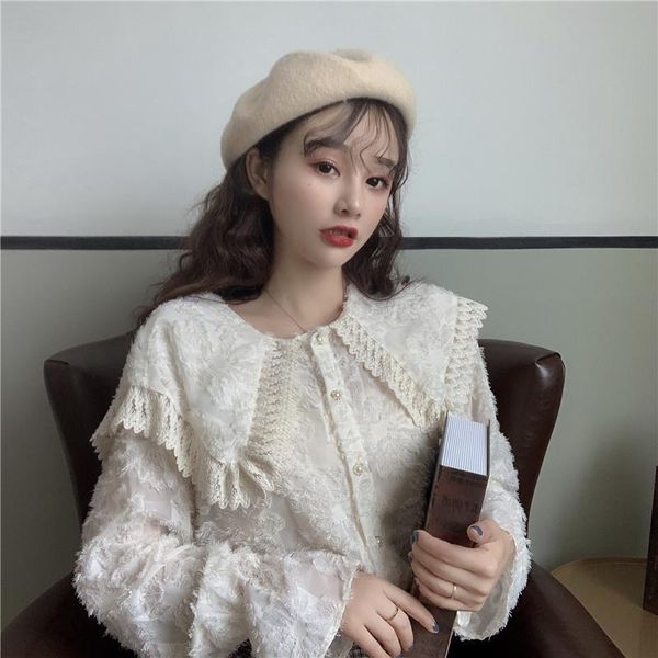 Women's Blouses & Shirts Autumn Retro Loose Heavy Industry Long Sleeve Blusas Ropa De Mujer, White
Women's Blouses & Shirts Autumn Retro Loose Heavy Industry Long Sleeve Blusas Ropa De Mujer, White