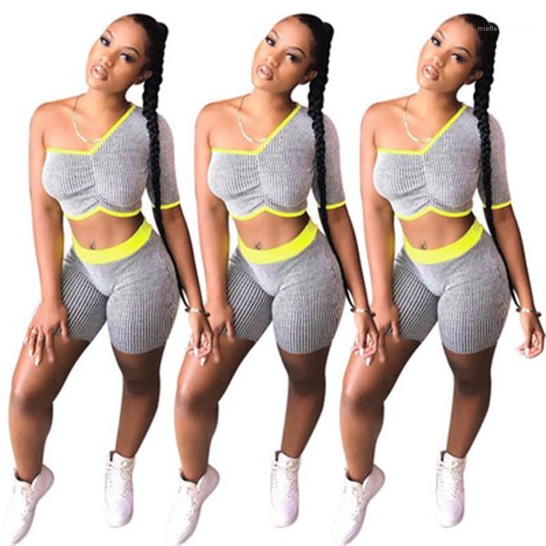 women's shorts suits designer female slim striped sports sets women one shoulder navel tracksuits fashion trend single sleeve casual sh, Gray
women's shorts suits designer female slim striped sports sets women one shoulder navel tracksuits fashion trend single sleeve casual sh, Gray