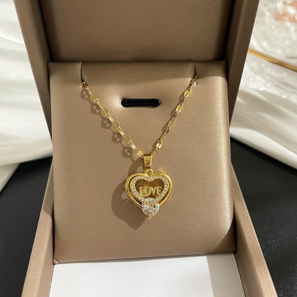 pendant necklaces heart-shaped chain japanese and korean fashion simple english letter love necklace to girlfriend gifts, Silver
pendant necklaces heart-shaped chain japanese and korean fashion simple english letter love necklace to girlfriend gifts, Silver