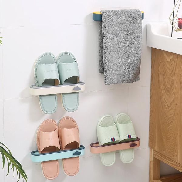 wall-mounted slippers hanger shelf bathroom towel storage rack bath ball hook space-saving paste-hanging organizer clothing & wardrobe
wall-mounted slippers hanger shelf bathroom towel storage rack bath ball hook space-saving paste-hanging organizer clothing & wardrobe