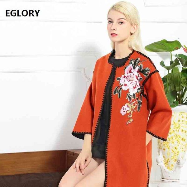 brand women wool jackets autumn winter cardigan jacket female floral embroidery vintage long coat outwear xxl, Black;brown
brand women wool jackets autumn winter cardigan jacket female floral embroidery vintage long coat outwear xxl, Black;brown