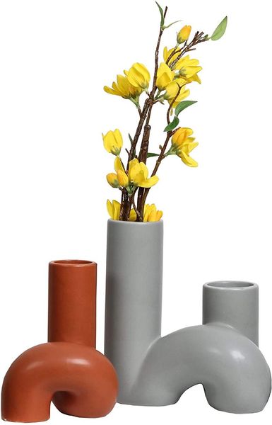 modern ceramic vase irregular pipe brick red and grey decorative flower for home ,table decoration vases
modern ceramic vase irregular pipe brick red and grey decorative flower for home ,table decoration vases