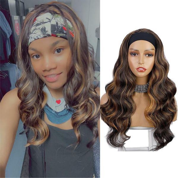 synthetic wigs brown mix blonde headband wig highlight body wave for black women heat resistant fiber
synthetic wigs brown mix blonde headband wig highlight body wave for black women heat resistant fiber