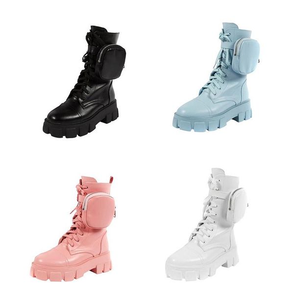 boots 2021 autumn winter bootie pocket strap buckle pink chunky sole pouch ankle shiny leather patchwork arrival platform, Black
boots 2021 autumn winter bootie pocket strap buckle pink chunky sole pouch ankle shiny leather patchwork arrival platform, Black