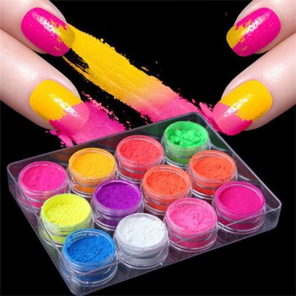 nail gel polish 12 colors manicure phosphor powder fluorescent tool l5x1 art decorations, Silver;gold
nail gel polish 12 colors manicure phosphor powder fluorescent tool l5x1 art decorations, Silver;gold