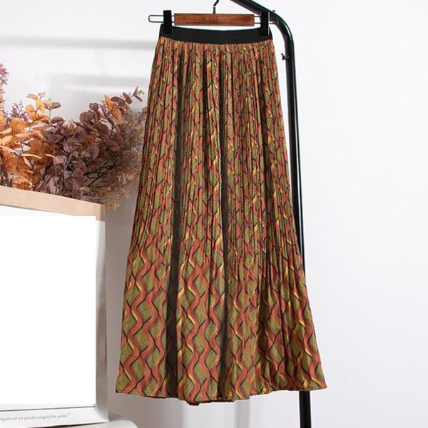 spring summer women chiffon skirts vintage style floral ripple print ladies casual long pleated a line female, Black
spring summer women chiffon skirts vintage style floral ripple print ladies casual long pleated a line female, Black
