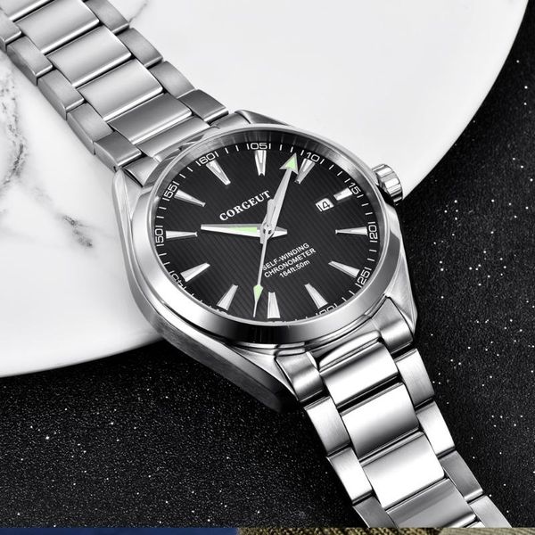 wristwatches 41mm men clock miyota 8215 automatic calendar date mechanical sapphire glass wristwatch luxury brand, Slivery;brown
wristwatches 41mm men clock miyota 8215 automatic calendar date mechanical sapphire glass wristwatch luxury brand, Slivery;brown