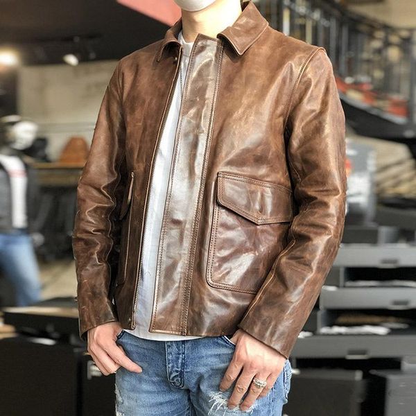 men's leather & faux brown .2021 yrbatik horsehide jacket,casual style clothes,man vintage genuine coat,high quality, Black
men's leather & faux brown .2021 yrbatik horsehide jacket,casual style clothes,man vintage genuine coat,high quality, Black