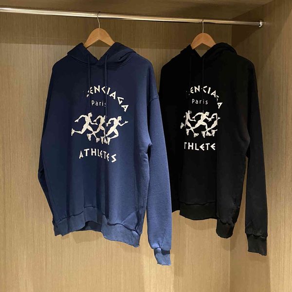 design clothing early fall 21 new running printed worn-out hoodie and women's loose round neck long sleeve top, Black
design clothing early fall 21 new running printed worn-out hoodie and women's loose round neck long sleeve top, Black