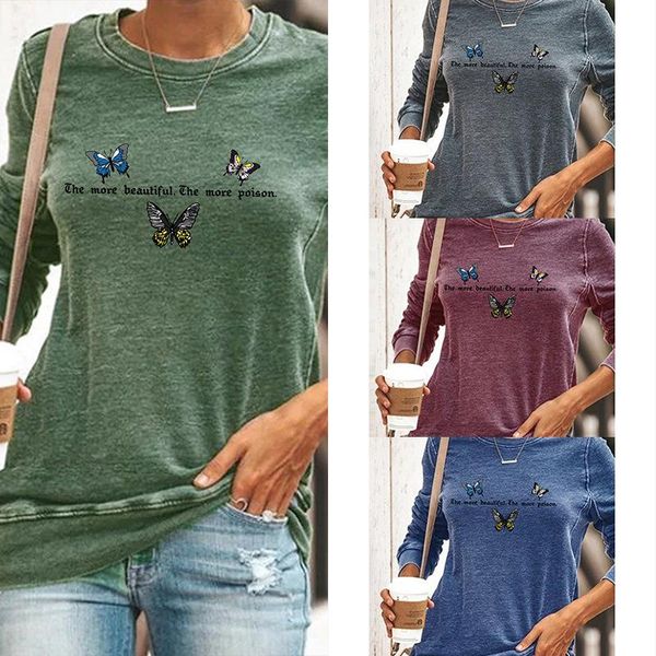 women's long-sleeve long-sleeved sleek butterfly printed letter printing sweatshirt oversized hoodie streetwear hoodies & sweatshirts, Black
women's long-sleeve long-sleeved sleek butterfly printed letter printing sweatshirt oversized hoodie streetwear hoodies & sweatshirts, Black