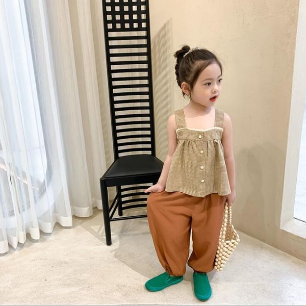 girls 2 pcs set plaid shirt+long pants cotton summer fashion suits 2-7 years cy380 clothing sets, White
girls 2 pcs set plaid shirt+long pants cotton summer fashion suits 2-7 years cy380 clothing sets, White