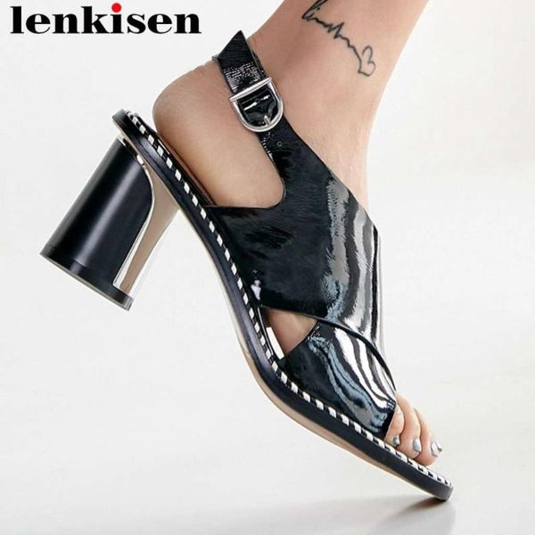 lenkisen office lady high heels slingback women sandals cow leather buckle strap peep round toe gladiator shoes l9f1, Black
lenkisen office lady high heels slingback women sandals cow leather buckle strap peep round toe gladiator shoes l9f1, Black