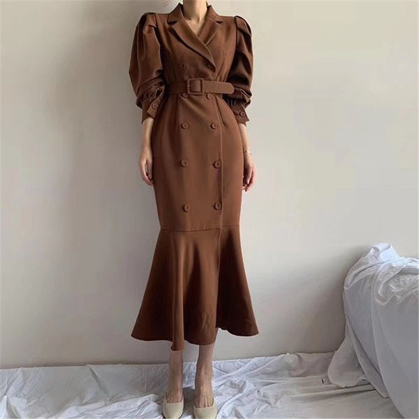 fresh vintage all match ruffles mermaid office lady brief trumpet fashion chic retro autumn women long dresses 210421, Black;gray
fresh vintage all match ruffles mermaid office lady brief trumpet fashion chic retro autumn women long dresses 210421, Black;gray
