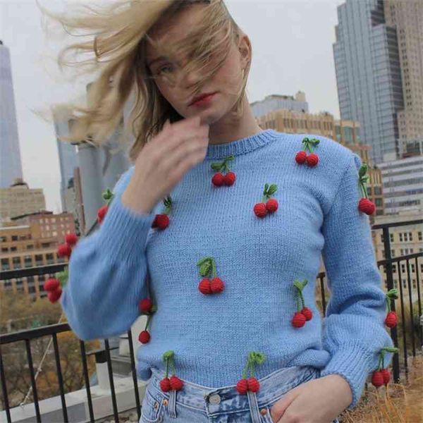 2021 new cherry knit women sweater crew neckline pullovers jumper long sleeve autumn winter sweaters street knitwear x2ne, White;black
2021 new cherry knit women sweater crew neckline pullovers jumper long sleeve autumn winter sweaters street knitwear x2ne, White;black