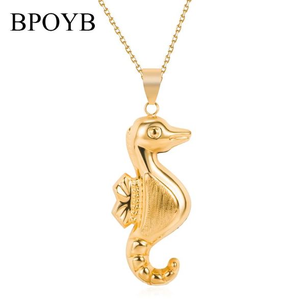 the most selling punk necklace in dubai au750 gold color big sea horse pendant collier femme collares jewellery necklaces, Silver
the most selling punk necklace in dubai au750 gold color big sea horse pendant collier femme collares jewellery necklaces, Silver