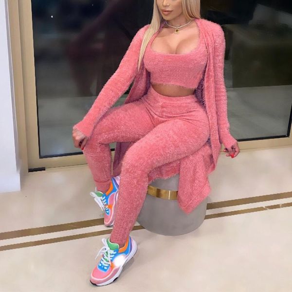 winter warm clothing sets long outwears & pencil pants plush solid causal home comfy clothes 3 pieces matching women's tracksuits, Gray
winter warm clothing sets long outwears & pencil pants plush solid causal home comfy clothes 3 pieces matching women's tracksuits, Gray
