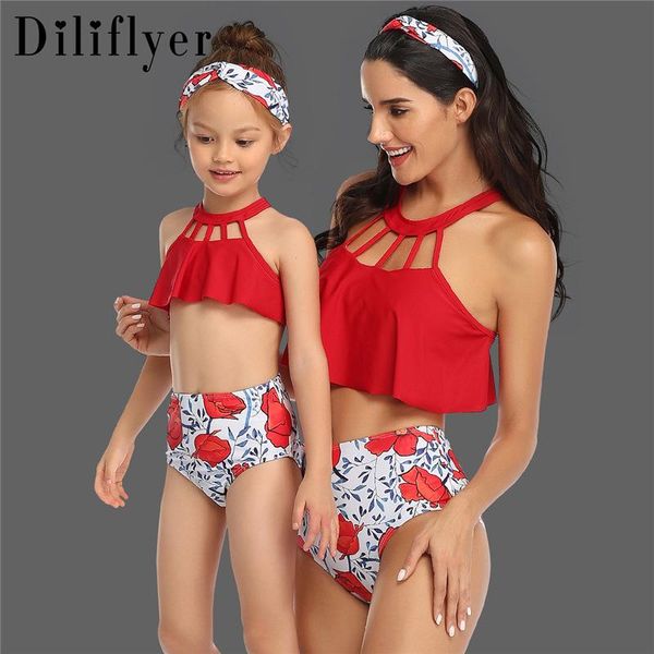 swimwear women fashion parent-child bikini flower sling ruffle high waist swimming suit for girls banador mujer one-piece suits
swimwear women fashion parent-child bikini flower sling ruffle high waist swimming suit for girls banador mujer one-piece suits