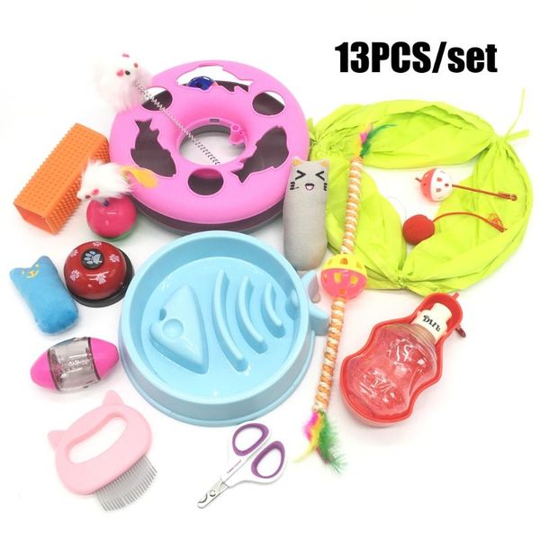 cat toys 13pcs/set pet kit collapsible tunnel toy fun channel feather balls mice shape kitten dog interactive play supplies
cat toys 13pcs/set pet kit collapsible tunnel toy fun channel feather balls mice shape kitten dog interactive play supplies