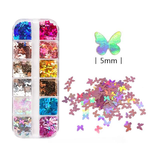 nail art decorations 12grid/set holographic butterfly sequin nails glitter laser shiny slice set spring manicure design decoration accessori, Silver;gold
nail art decorations 12grid/set holographic butterfly sequin nails glitter laser shiny slice set spring manicure design decoration accessori, Silver;gold