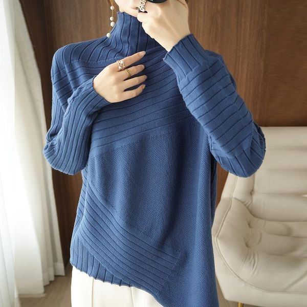 women's sweaters irregular turtleneck sweater loose knitted pullovers solid color pullover bottoming literary retro shirt jumpers, White;black
women's sweaters irregular turtleneck sweater loose knitted pullovers solid color pullover bottoming literary retro shirt jumpers, White;black