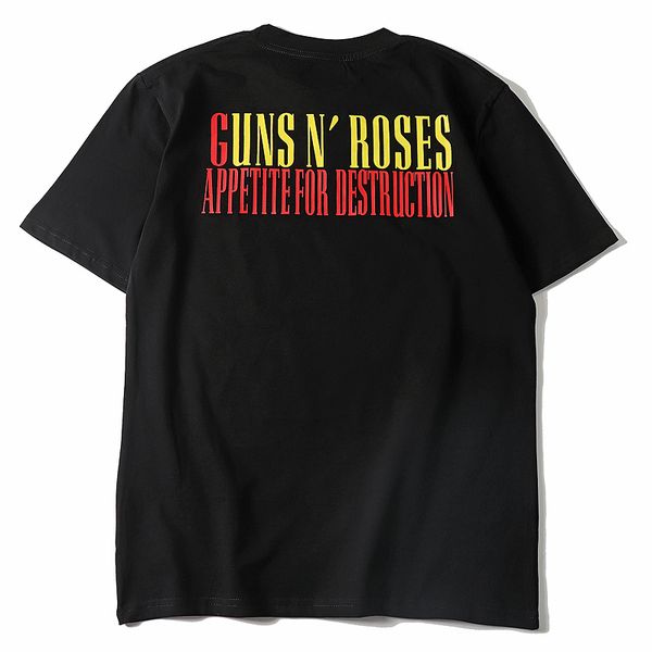 cotton t-shirt men's fashion brand new summer gunsnrose rock band fog cross black loose, White;black
cotton t-shirt men's fashion brand new summer gunsnrose rock band fog cross black loose, White;black