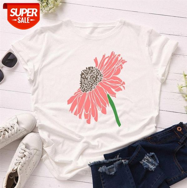 women's loose round neck chrysanthemum short-sleeved cotton t-shirt blouse #uk8a, White
women's loose round neck chrysanthemum short-sleeved cotton t-shirt blouse #uk8a, White
